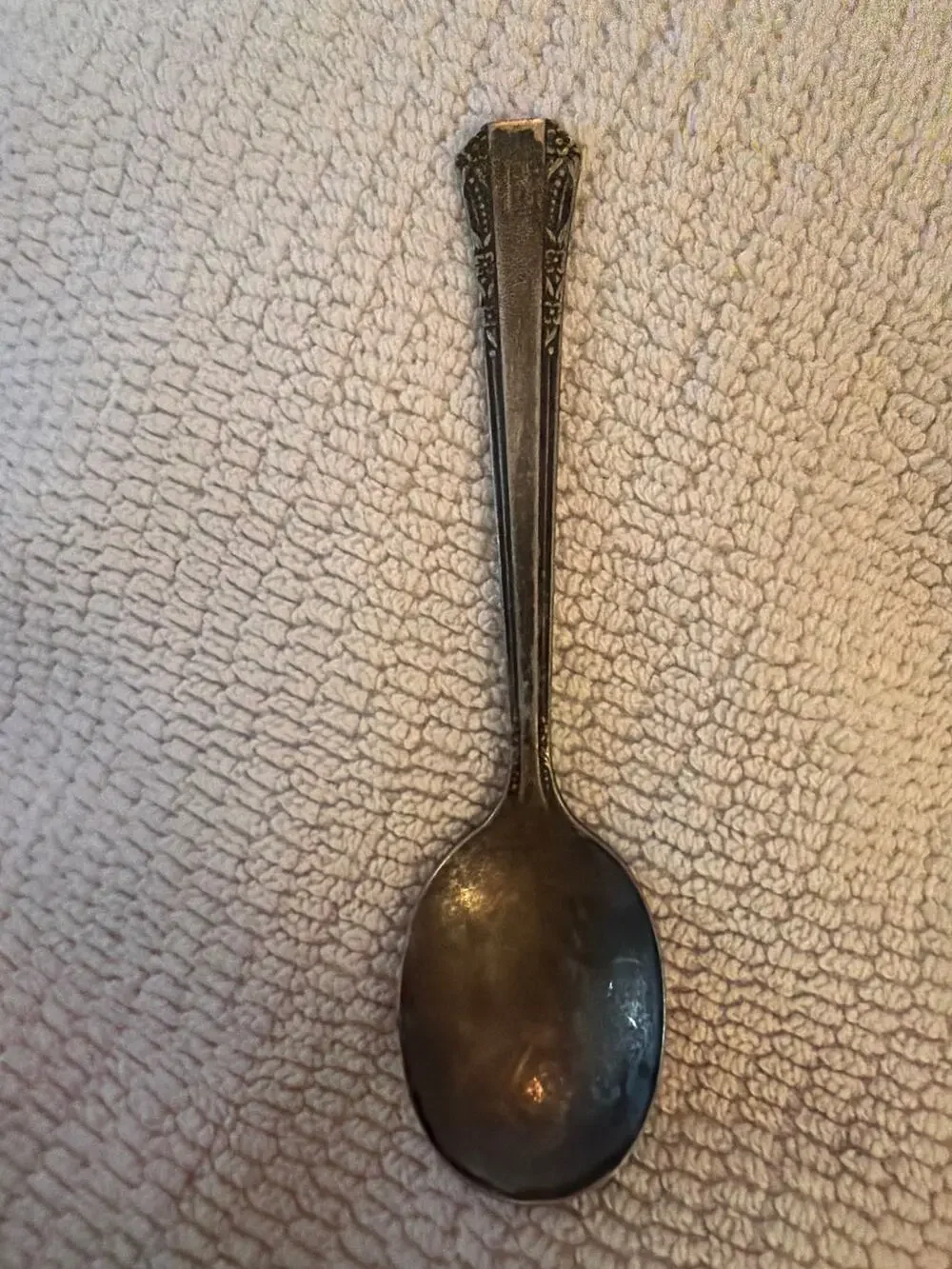 Vintage Oneida 1881 Rogers Silverplate Demitasse Coffee Tea Spoon Floral 4.5
